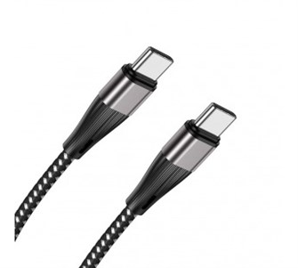 Кабель Type-C - Type-C BC X57 (5A, оплетка нейлон) Черный