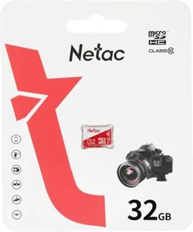 Карта памяти MicroSDHC 32GB Class 10 Netac P500 Eco без адаптера