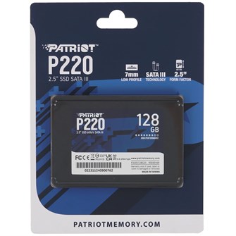 Накопитель SSD 128Gb Patriot P220 (P220S128G25) 2.5"