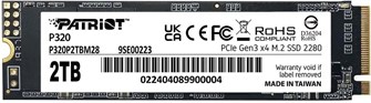 Накопитель SSD 2Tb Patriot P320 (P320P2TBM28) M.2 PCI-E x4 2280