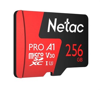 Карта памяти MicroSDXC 256GB Class 10 Netac P500 Extreme Pro без адаптера